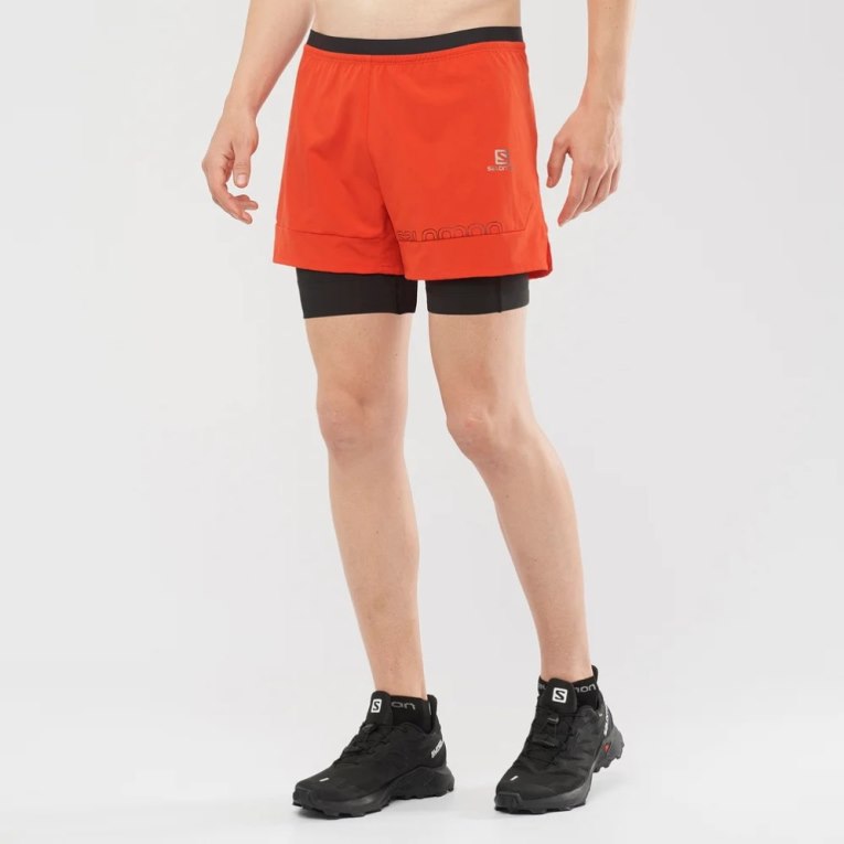 Calções Salomon Cross 2in1 Masculino Laranja | PT U82097